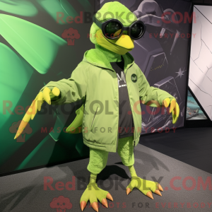 Limetově zelená postava...