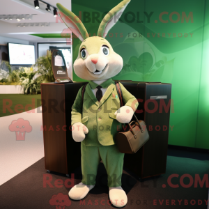 Olive Rabbit mascot costume...