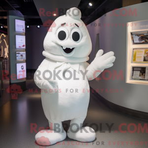 White But mascottekostuum...