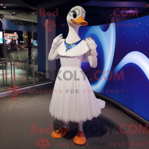 White Goose mascot costume...