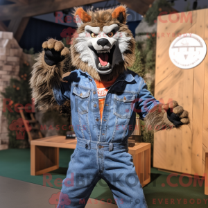 Rust Varulv maskot kostume...