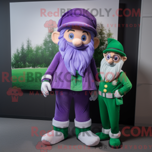 Lavender Leprechaun mascot...