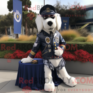Navy Dog maskot draktfigur...