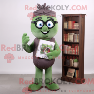 Olive Plum mascot costume...