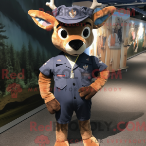 Navy Deer maskot kostume...