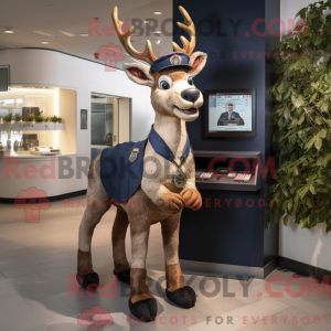 Navy Deer mascot costume...