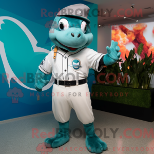 Teal Swordfish mascot...