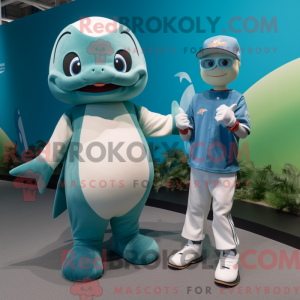 Teal Swordfish mascot...