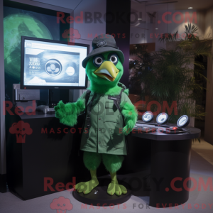 Green Crow maskot kostume...