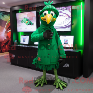 Green Crow maskot kostyme...