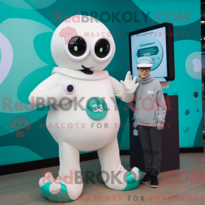 Cream Squid mascot costume...