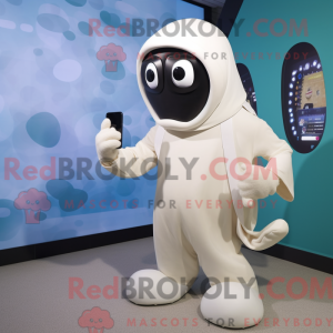 Cream Squid mascot costume...