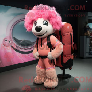 Personnage mascotte rose...