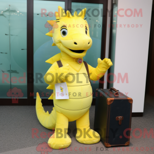 Lemon Yellow Dragon maskot...