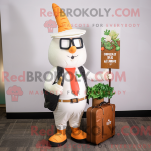 Hvid gulerod maskot kostume...