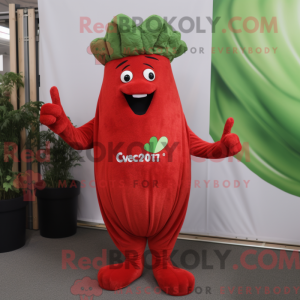Red Celery mascot costume...
