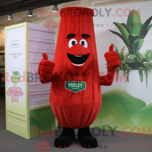 Red Celery mascot costume...