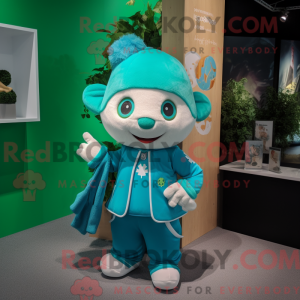 Turquoise Irish Flag mascot...