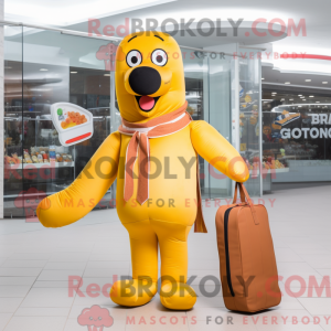 Gold Hot Dogs mascot...