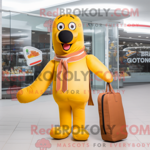 Gold Hot Dogs maskot...