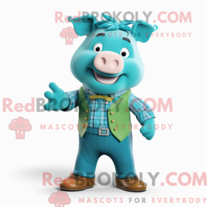 Turquoise Sow mascot...