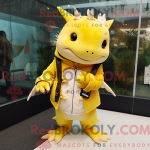 Yellow Axolotls mascot...