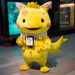 Yellow Axolotls mascot...