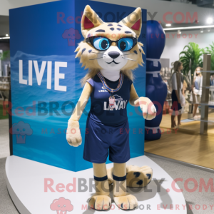 Navy Lynx mascot costume...