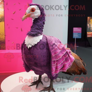 Magenta Guinea Fowl mascot...