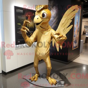 Gold Archeopteryx mascot...