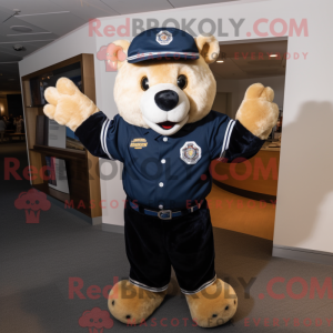 Navy Bear maskot kostume...