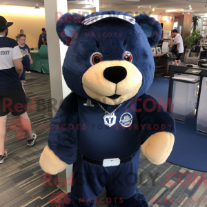 Navy Bear maskot kostume...