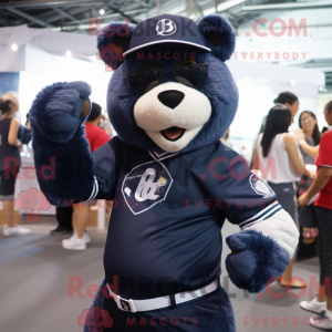 Navy Bear maskot kostume...