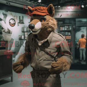 Rust Wolf mascot costume...