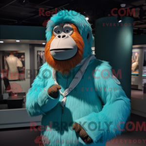 Cyan Orangutan mascot...