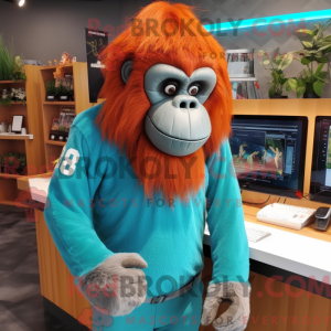 Cyan Orangutan mascot...