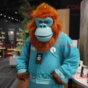 Cyan Orangutan mascot...