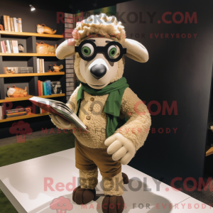 Olive Merino Sheep mascot...
