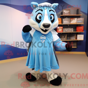 Sky Blue Badger maskot...