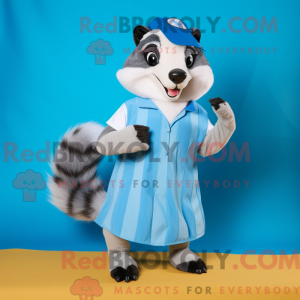 Sky Blue Badger maskot...