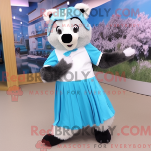 Sky Blue Badger mascot...