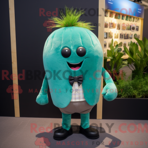 Teal Turnip mascot costume...