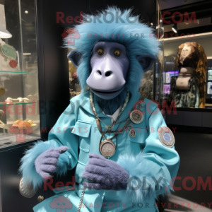 Sky Blue Baboon mascot...