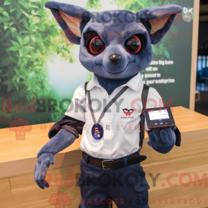 Navy Fruit Bat Maskottchen...