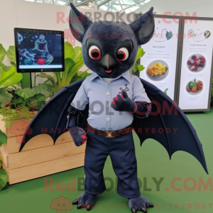 Navy Fruit Bat maskot...