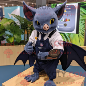 Navy Fruit Bat Maskottchen...