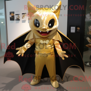 Gold Bat maskot drakt...
