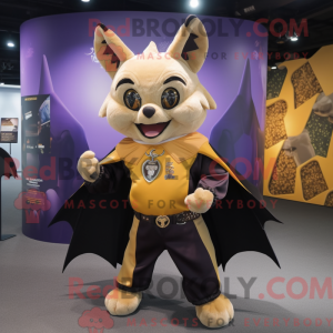 Gold Bat maskot drakt...