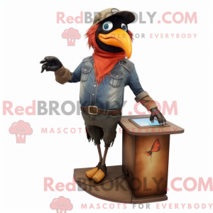 Peach Crow-maskotdraktfigur...