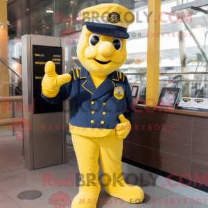 Yellow Navy Soldier mascot...